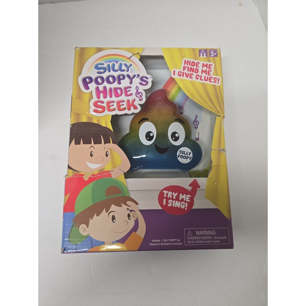 Silly Poopy Hide and Seek Game-Talking/Singing Rainbow Poop Toy